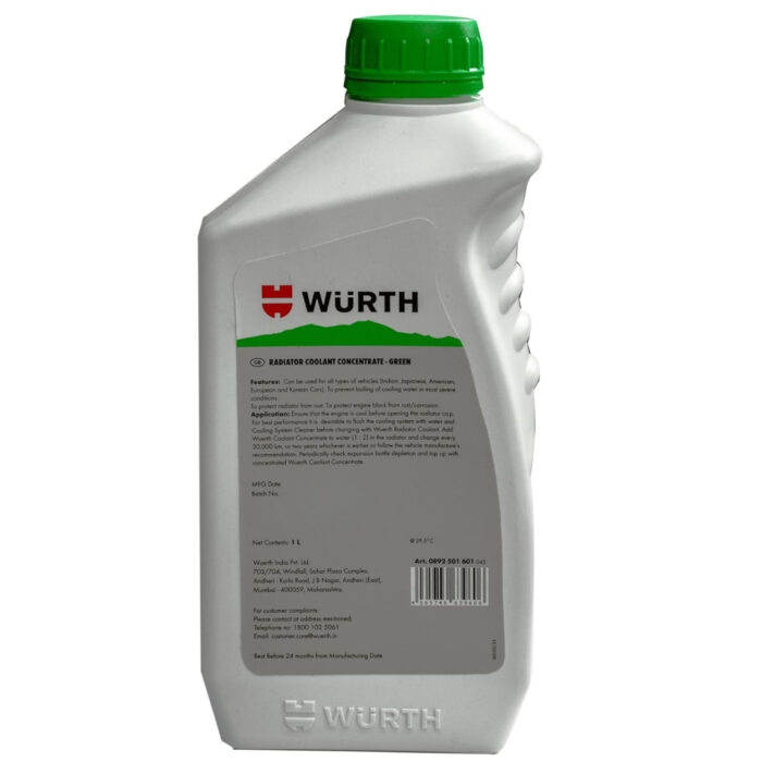 Wurth Antifreeze Coolant Green Concentrate (1L) - Image 2