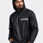 DOPESTOCK! Hoodie Baba Waterproof Rain Jacket for Men & Women | Lightweight Windproof Motorcycle Riding Raincoat with Hood | Seam-Sealed, Durable & Packable Monsoon Rainwear